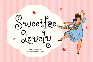 Sweetfae Lovely | Whimsical Script, a Script Font by Imoodev