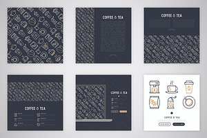 Coffee And Tea Icons Set Concept