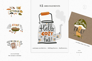 Cozy Fall Clipart Collection