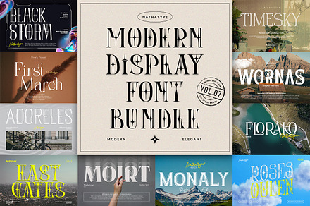 Modern Display Font Bundle 7