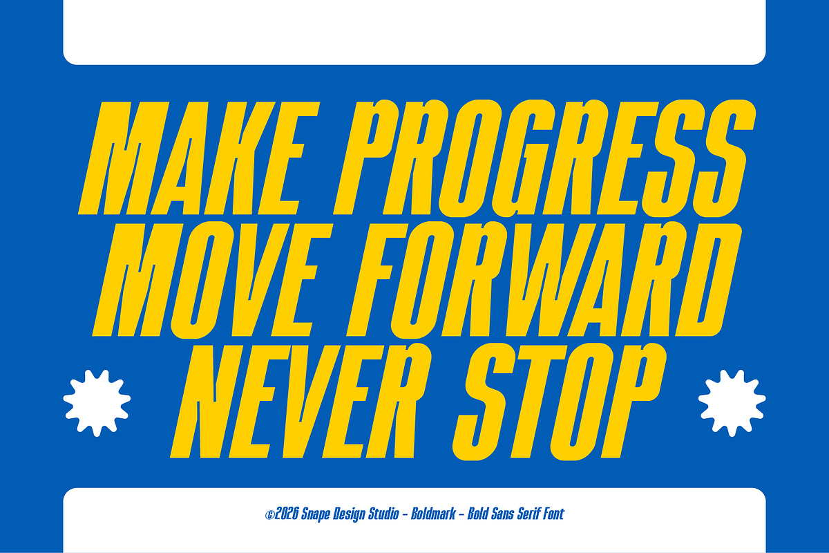 Boldmark - Bold Sans Serif Font, a Sans Serif Font by Snape Design Studio (Photo 11 of 12)