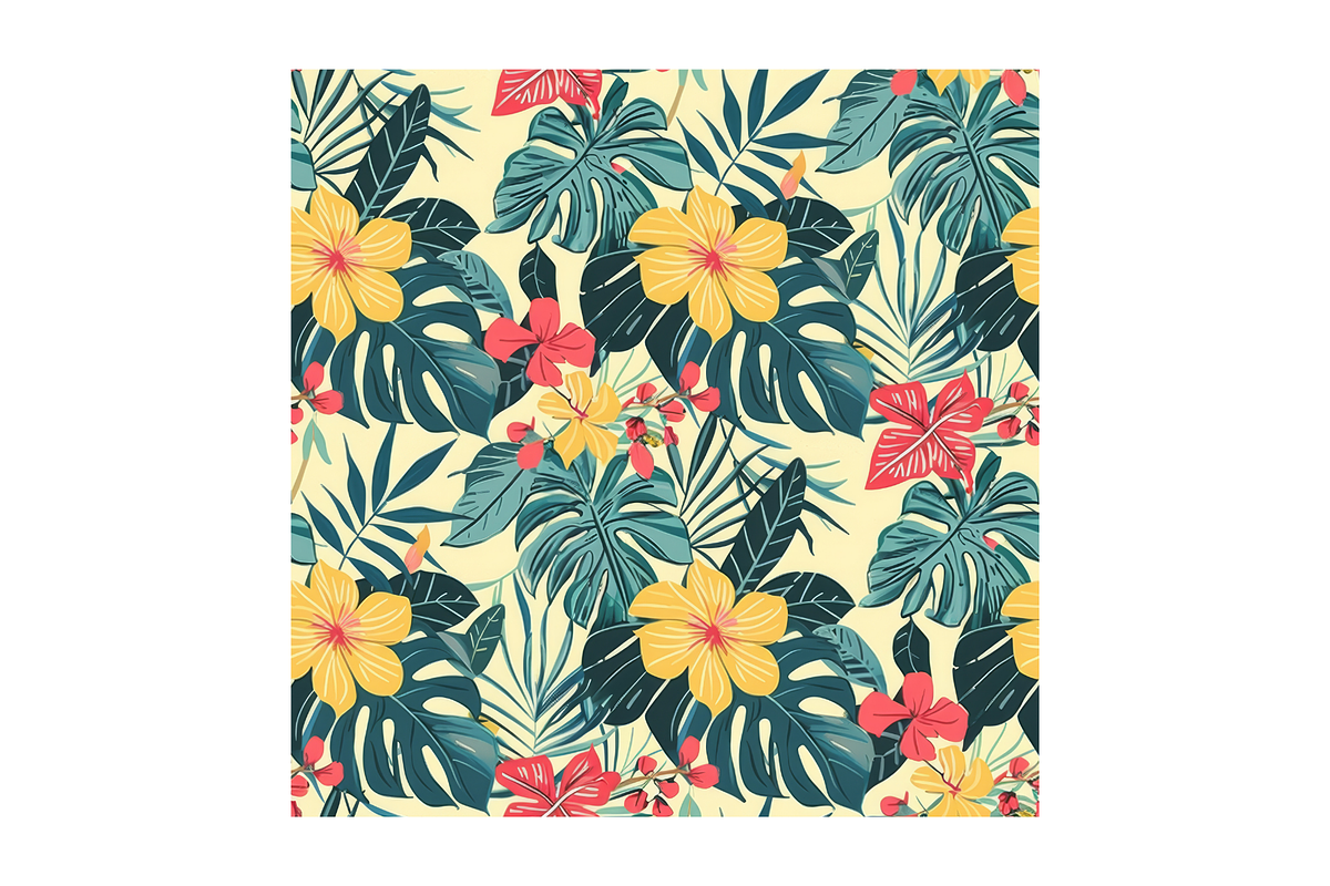 Retro Hawaiian Print Digital Paper, a Pattern Graphic by Chromolume Studio (Photo 17 of 28)