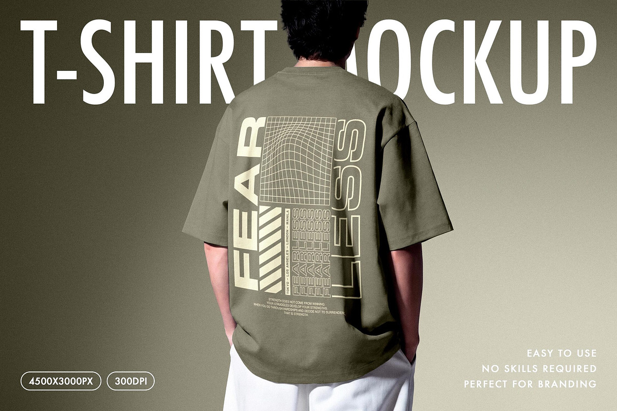 Back View Oversized T-Shirt Mockup, a Shirt Mockup by Design Squad (Photo 1 of 4)