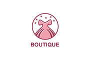 Fashion Boutique Logo Purple Dress, a Branding & Logo Template by Logo Loom (Thumbnail 1 of 2)