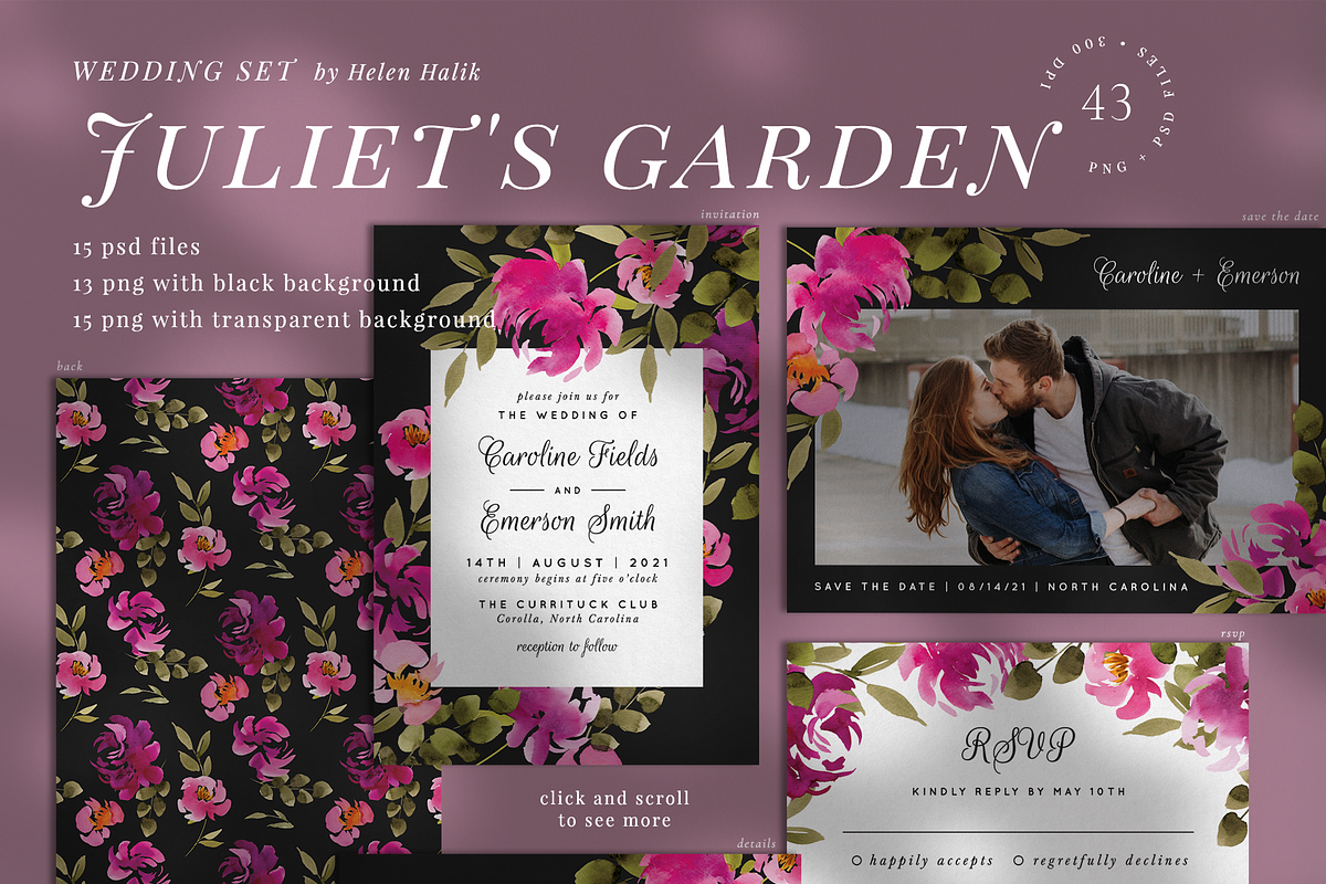 10 IN 1! Wedding invitations bundle, an Invitation Template by Helen Halik art (Photo 10 of 11)
