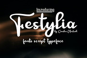 Festylia, a Script Font by Canden Meutuah (Thumbnail 1 of 6)