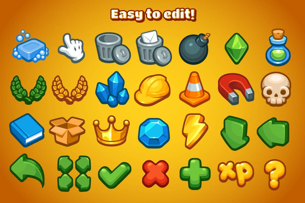 Casual Game Basic Icons Set, an Icon by Vectricity Designs (Photo 3 of 4)