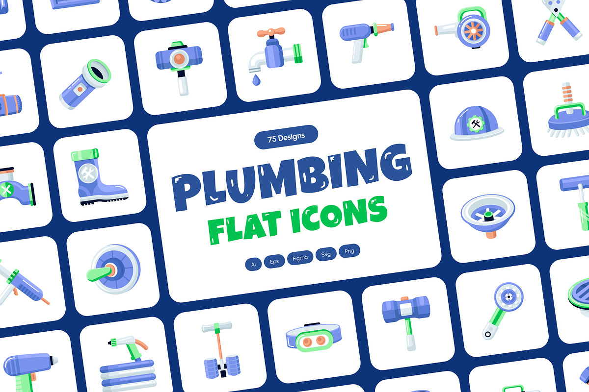 Plumbing Icon Art Set, a Work Illustration by Creative Stall (Photo 1 of 8)