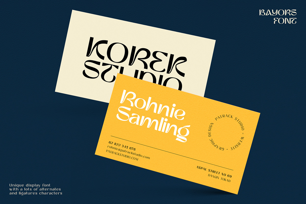 Bayors | Psychedelic Display font, a Sans Serif Font by Ekahermawan (Photo 8 of 14)