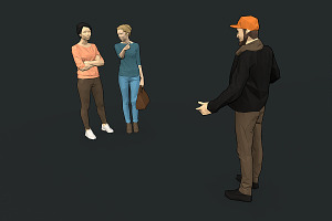 Lowpoly People Colorful