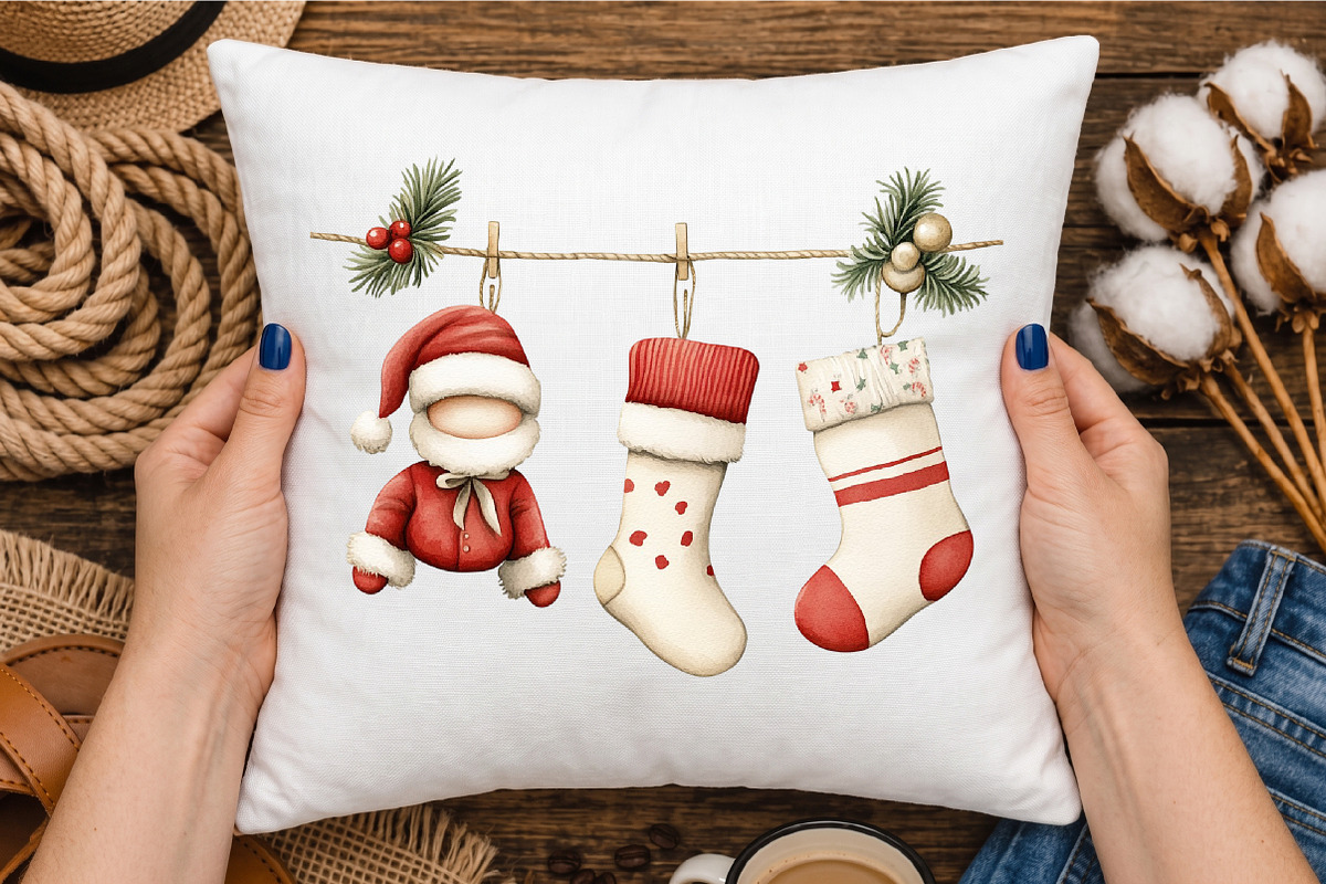 Christmas Clothesline Clipart PNG, a Seasonal Illustration by designcity5 (Photo 4 of 5)