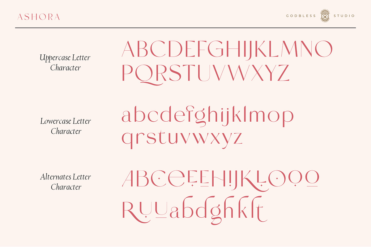 Ashora - Display Typeface, a Sans Serif Font by Godbless Studio (Photo 6 of 16)