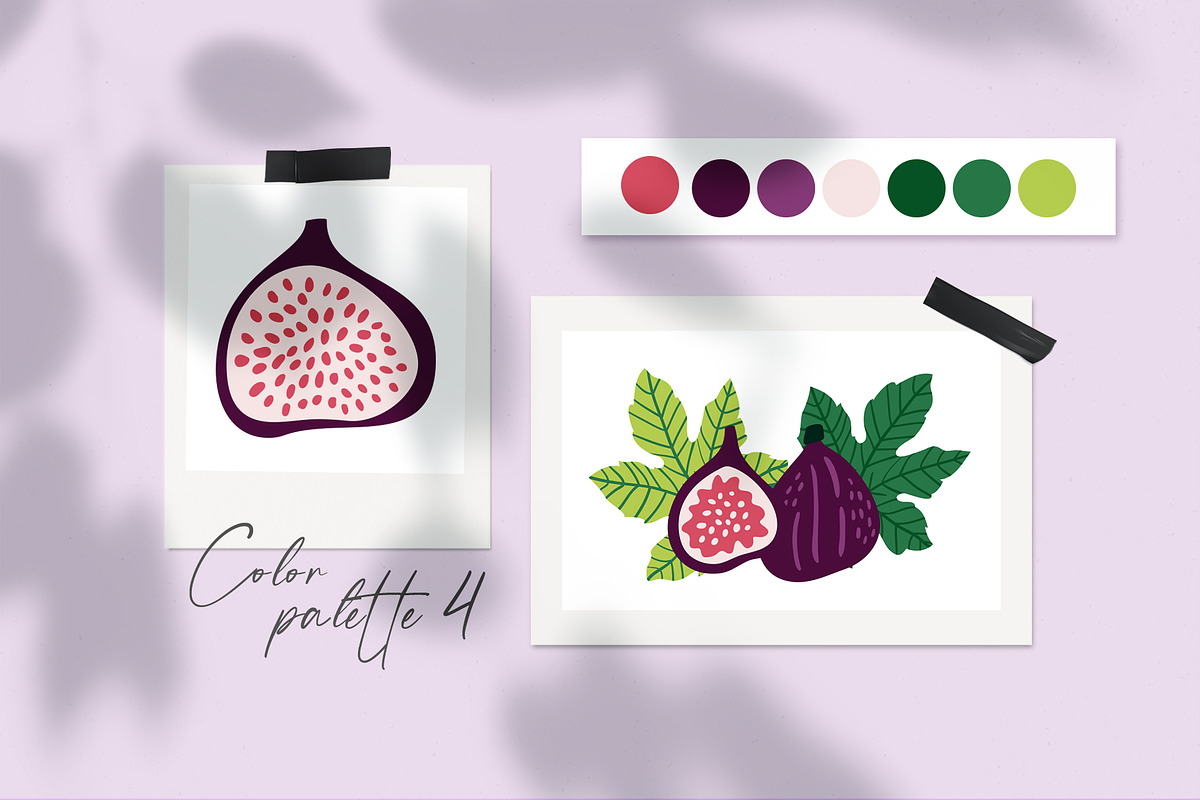 Figs pattern collection, a Pattern Graphic by Yamurchik (Photo 9 of 13)