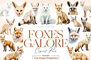 Fox Illustration Clipart, Arctic Fox, an Animal Illustration by BrushstrokeArtGB (Thumbnail 1 of 9)