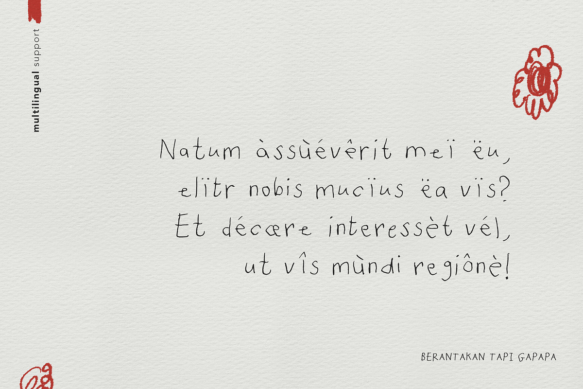 Berantakan Tapi Gapapa Doodle Font, a Handwritten Font by Perplexitics (Photo 10 of 11)