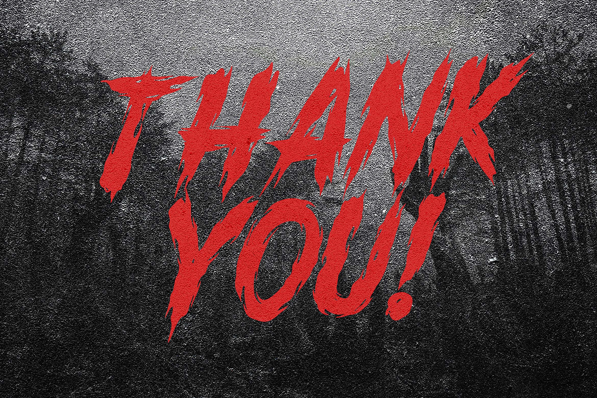 Scary Brusher a Wild Brush Font, a Blackletter Font by Blankids Studio (Photo 9 of 9)
