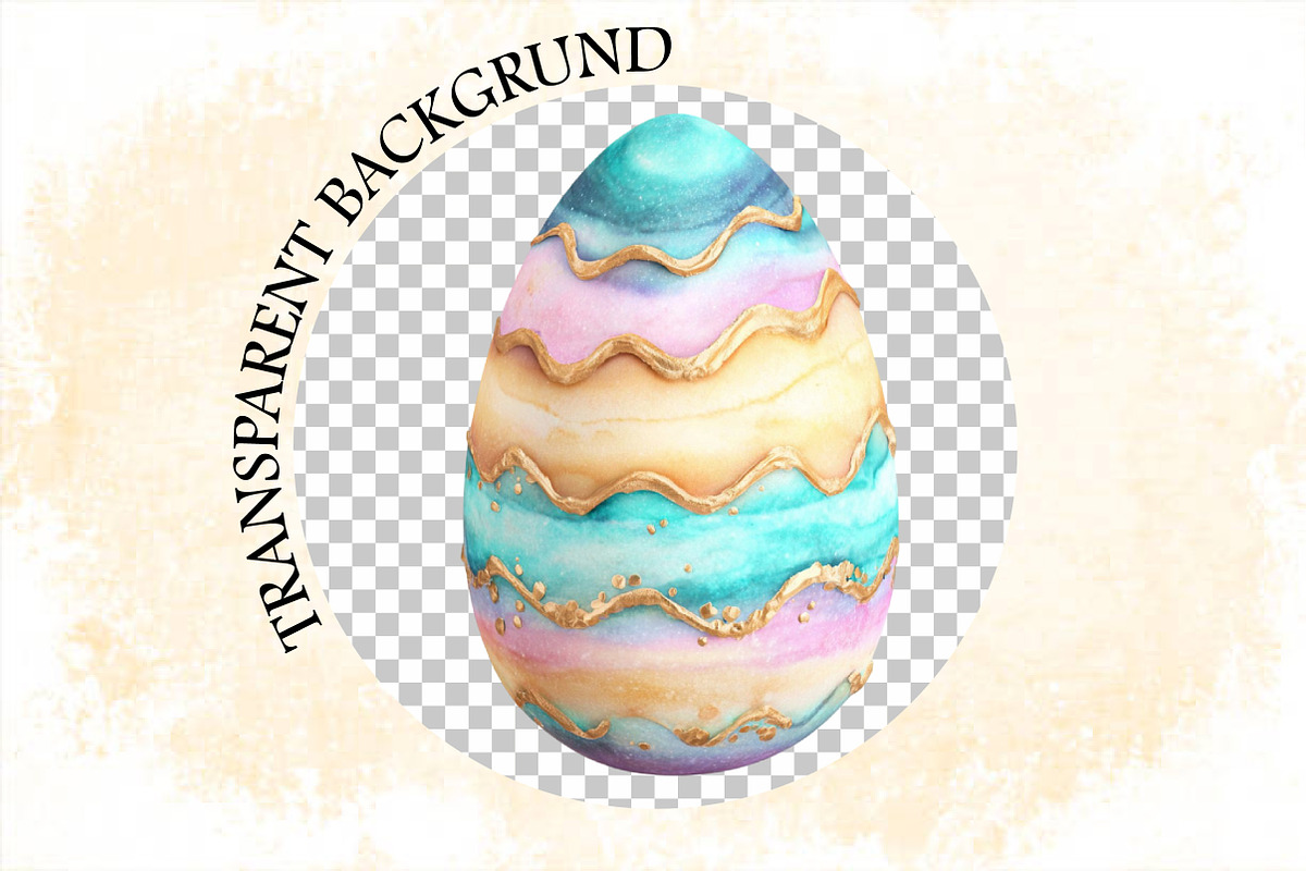 Whimsical Pastel Easter Egg Clipart, an Illustration by SVGArt (Photo 7 of 7)