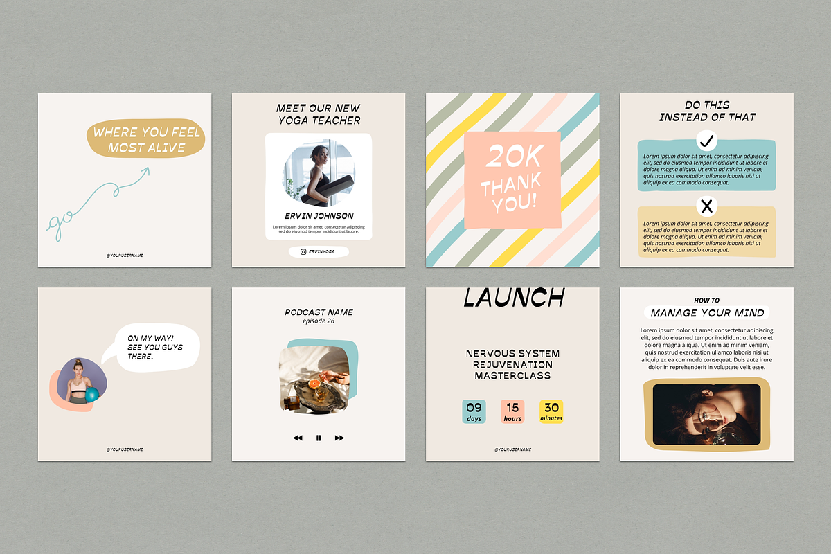 Wellness Coach Instagram Template, a Social Media Template by Bonumo (Photo 8 of 13)