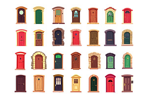 Wooden metal door gates cartoon, an Object Illustration by Valerie Bodnar