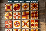 Geometric Barn Quilt Block Patterns, a Pattern Graphic by AtacanDigital (Thumbnail 1 of 19)