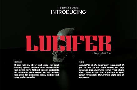 Lucifer - Modern Display Font, a Font by RagamKata