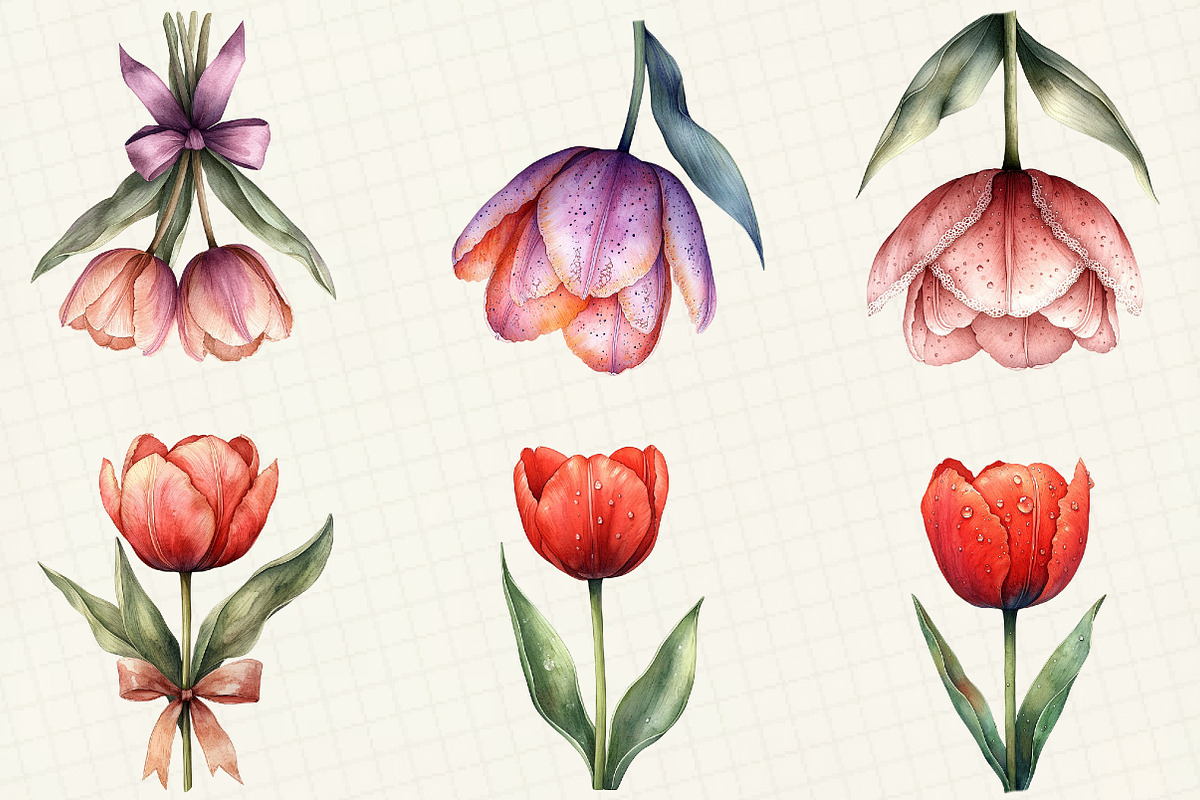 Tulip Flower Bloom Clipart, an Illustration by OK Design (Photo 2 of 5)