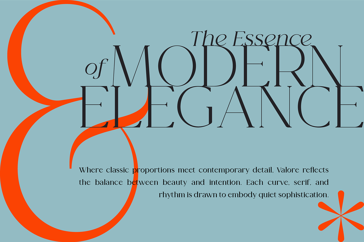 Valore Pro – Classic Modern Typeface, a Serif Font by Nollev (Photo 10 of 12)