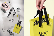 Cotton Handle Paper Gift Bag Mockup, a Packaging Mockup by creatsy5 (Thumbnail 11 of 14)