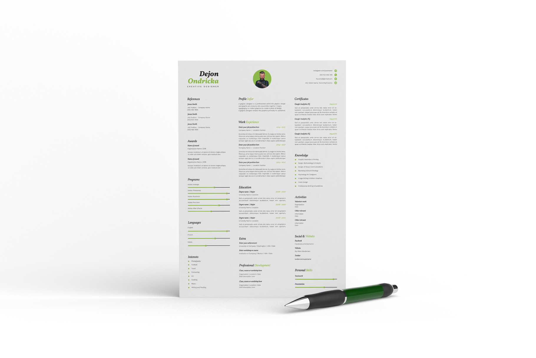 resume-template-cv-cover-letter-a-resume-template-by-star-pixels11