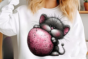 Whimsical easter cat clipart, an Illustration by SinaCreation (Thumbnail 10 of 11)