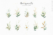 Gold leaf watercolor alphabet art, an Illustration by Angele Kamp (Thumbnail 9 of 12)