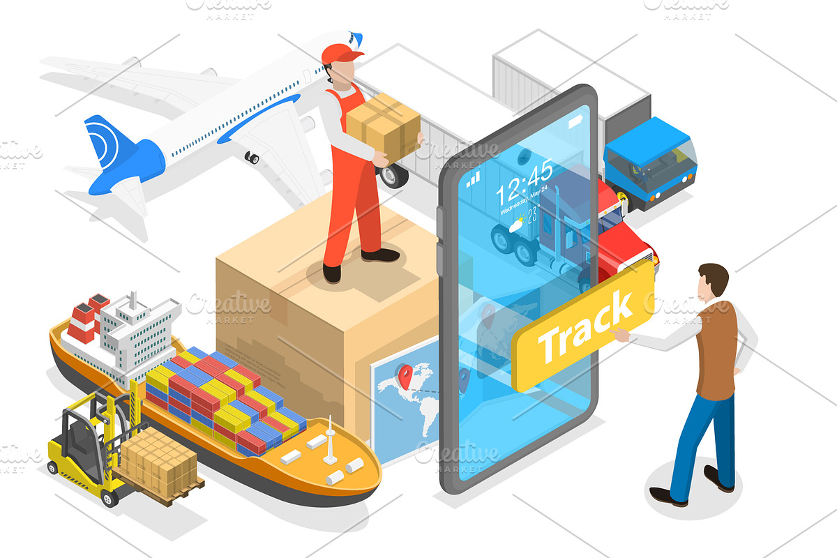 Delivery Services Set 01, a Work Illustration by AndriiStore (Photo 10 of 11)