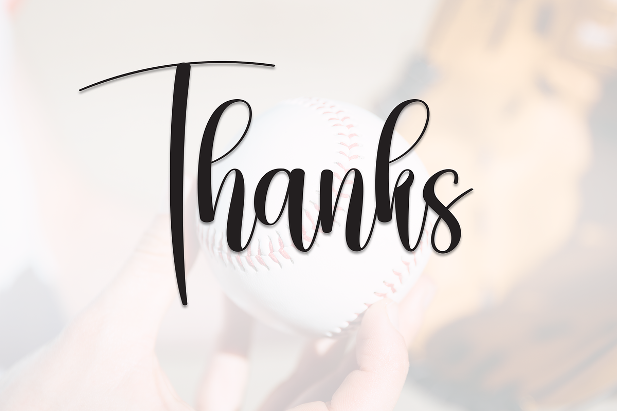 Baseball | Script Font, a Handwritten Font by Scratchones (Photo 8 of 8)