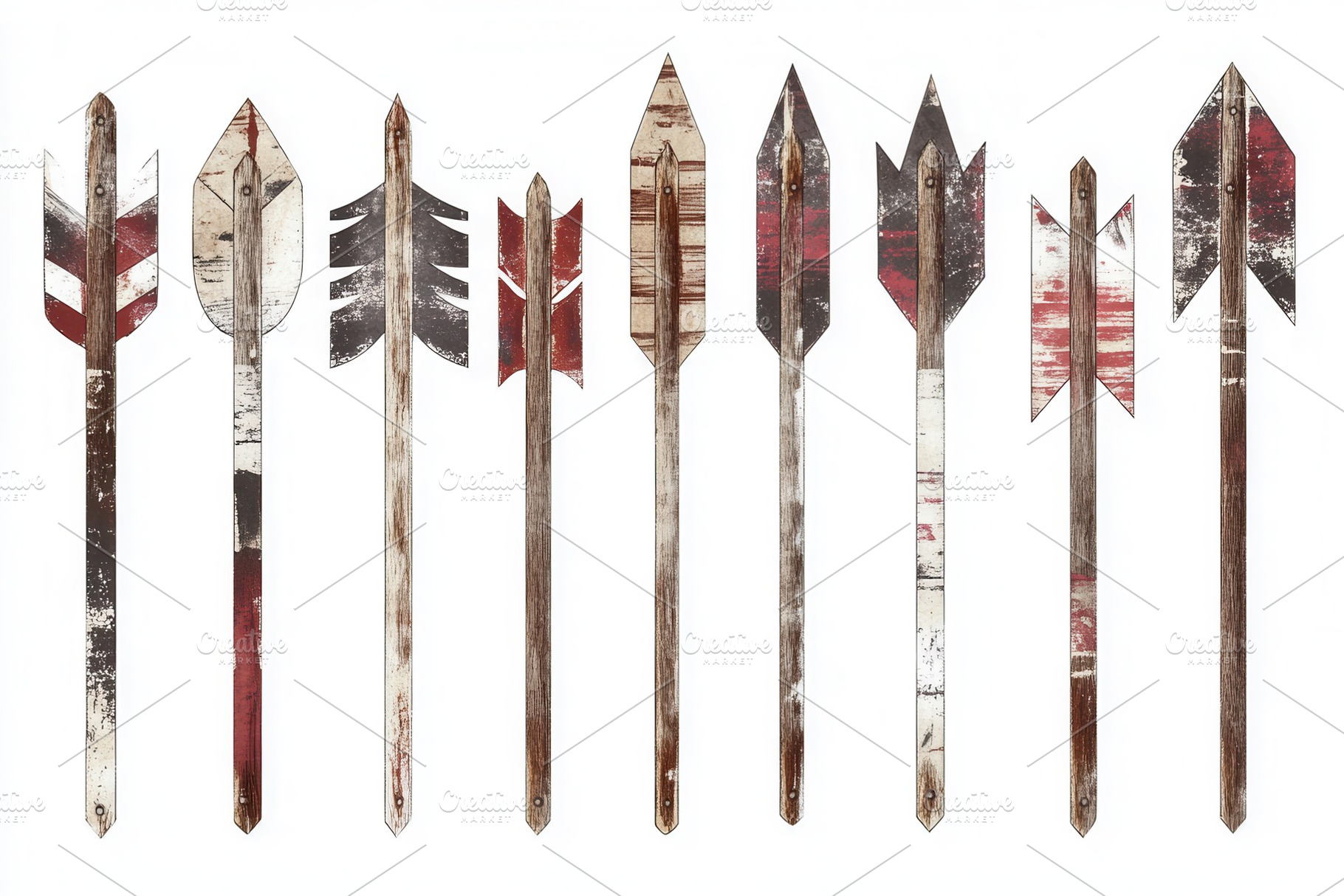 Grunge arrows add tribal flair, a Photo by Pavel_design