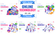 Online Distance Education and Survey, an Education Illustration by TAlex (Thumbnail 1 of 2)