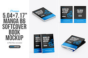 Manga B6 Softcover Book Mockup, a Books & Magazine Mockup by SimplDesign (Thumbnail 1 of 13)