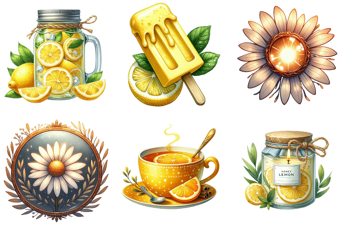 Cozy Yellow Summer Clipart, an Illustration by Pixels.Craft (Photo 7 of 10)