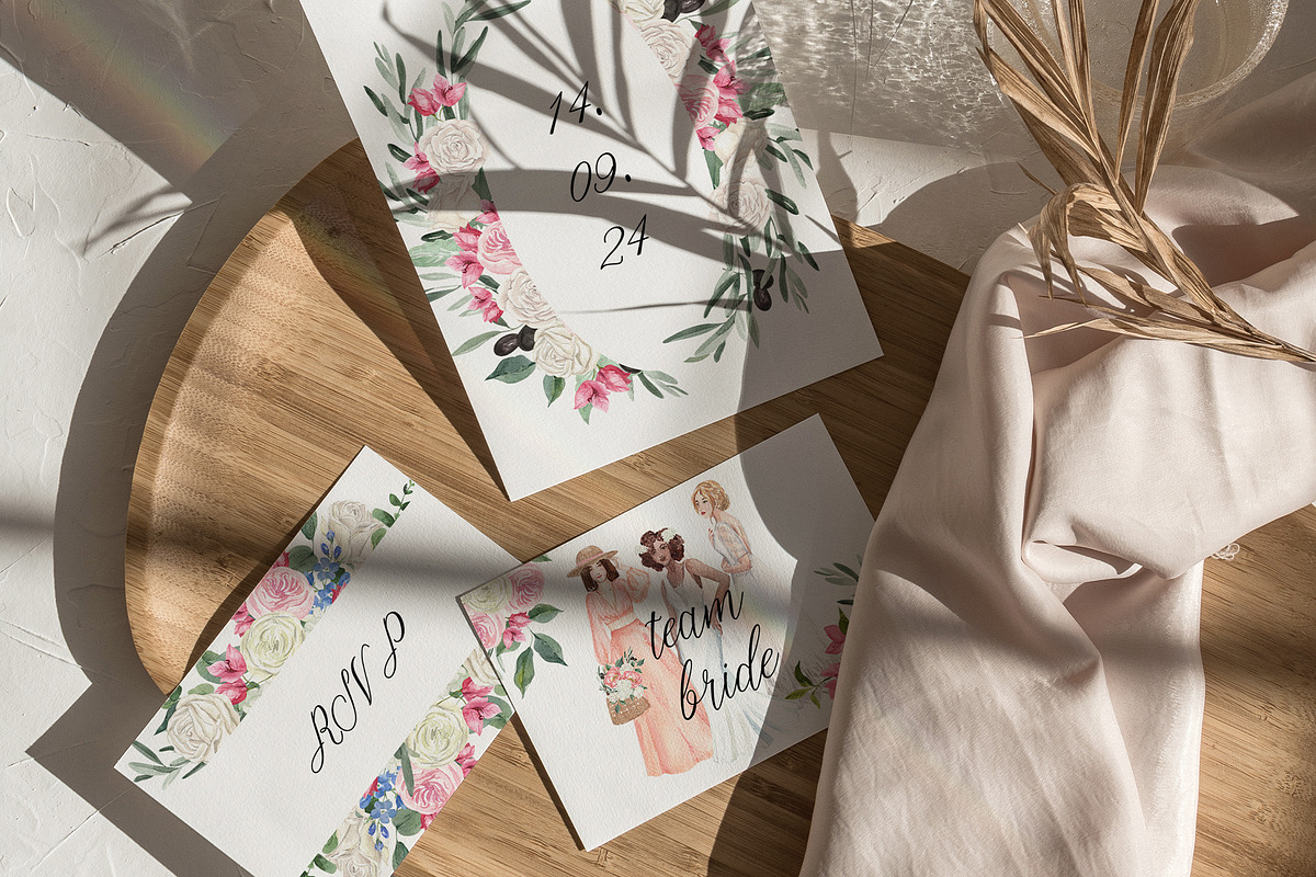 SANTORINI Wedding Aesthetic, a Decorative Illustration by Catch the Dream Art (Photo 9 of 18)