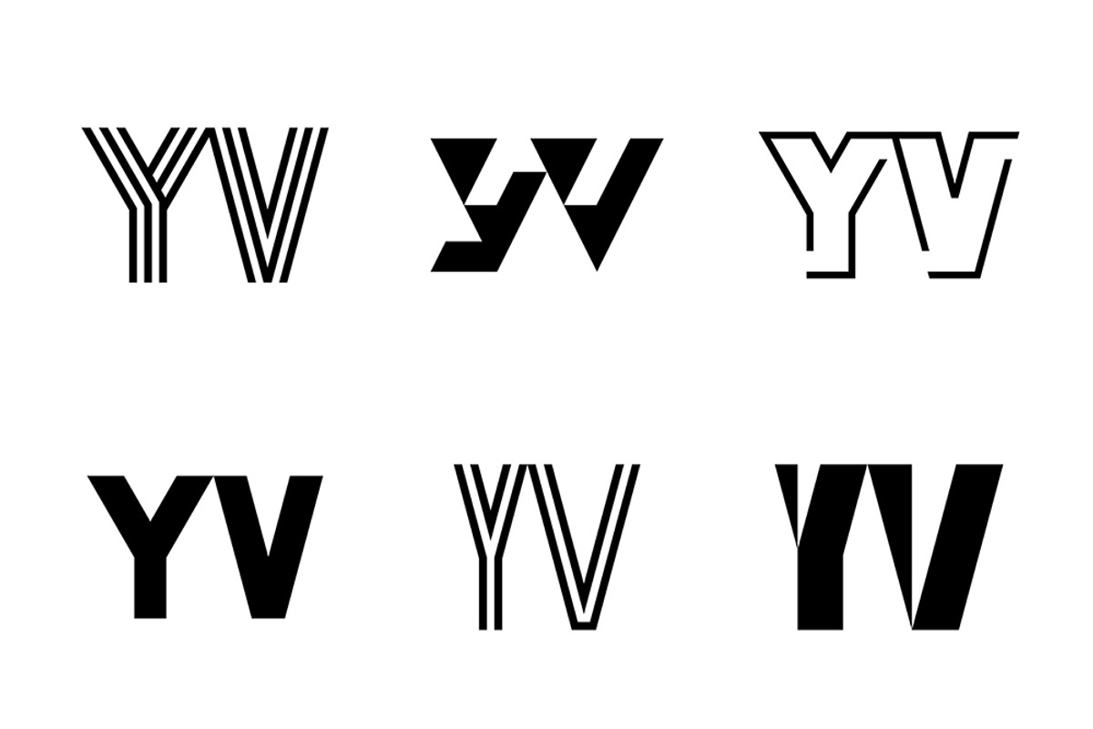 Set of letter YV logos, an Object Graphic by NataliiaVolyk