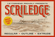 The Scriledge Layered Display Font, a Serif Font by Letterhend Studio (Thumbnail 1 of 8)