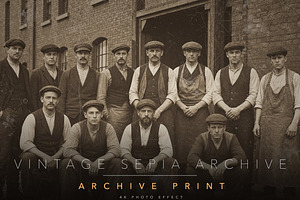 Vintage Sepia Photo Effect Template, a Social Media Template by DesignerCandies