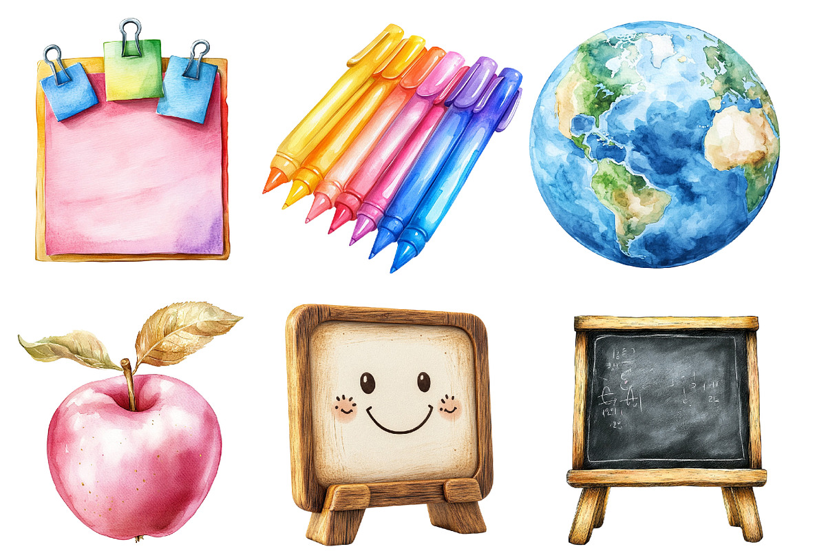 Pastel Teacher's Life Clipart, an Illustration by Designworld (Photo 4 of 6)