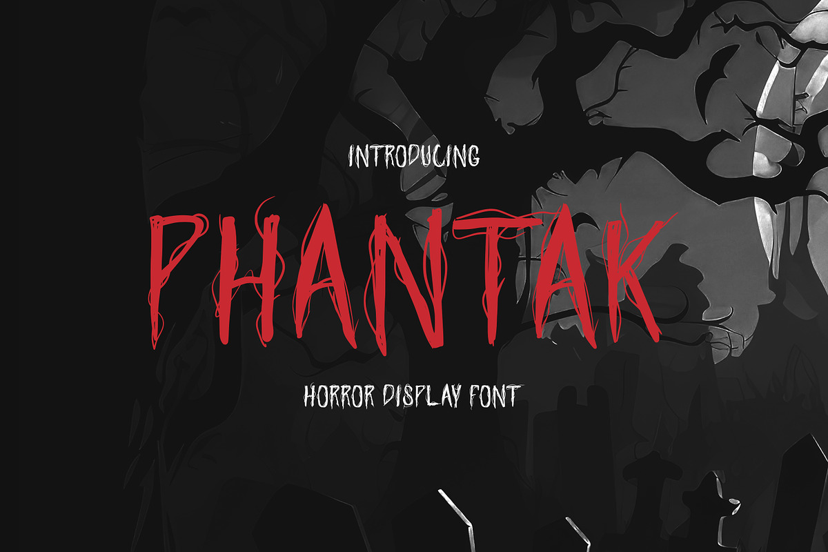 Phantak - Horror Font, a Handwritten Font by Ideal Eksis (Photo 1 of 6)