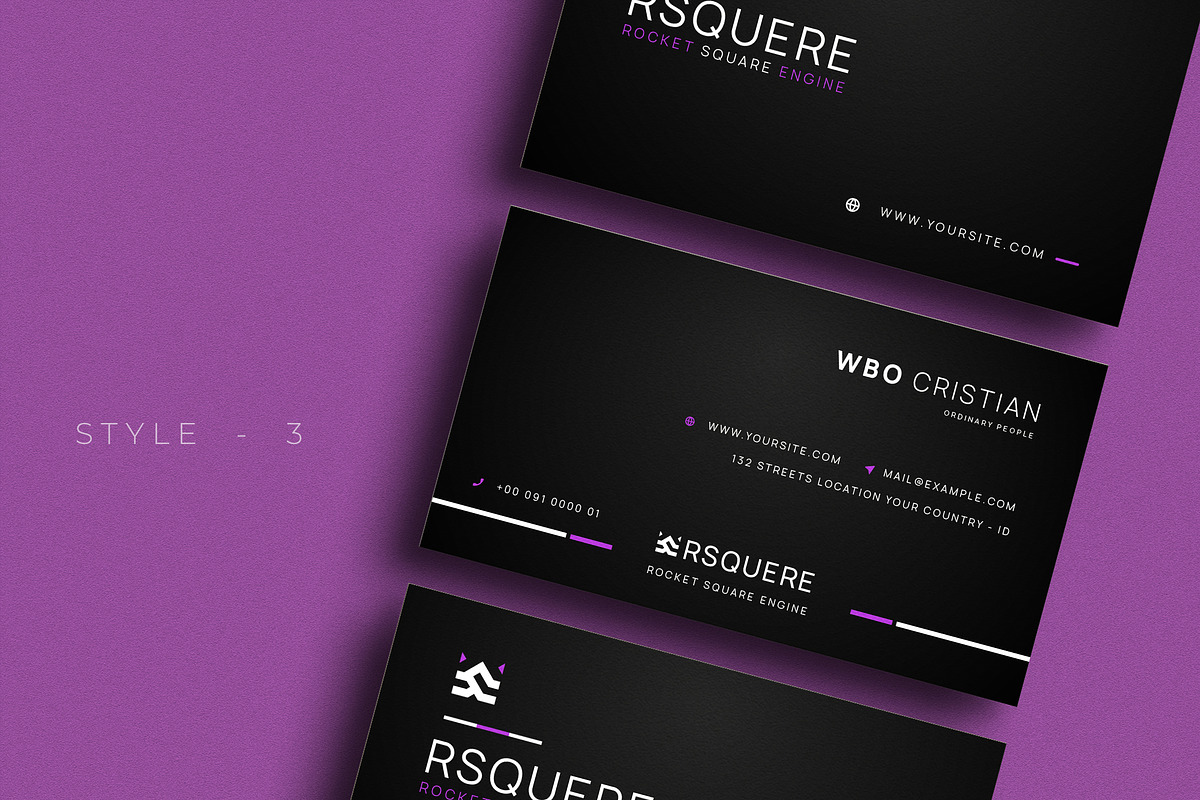 Purple Premium Business Card - V.42, a Business Card Template by Ctrl space studio (Photo 4 of 6)
