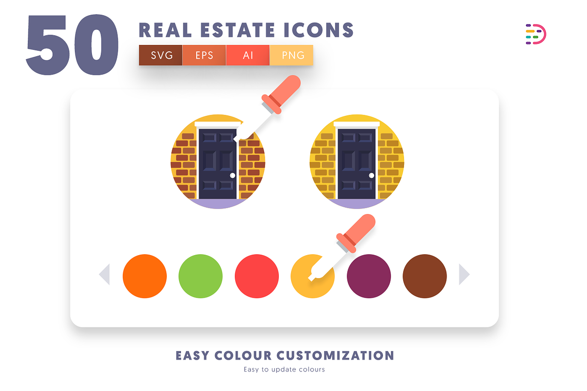 50 Real Estate Icons, an Outline Icon by Dighital (Photo 8 of 10)