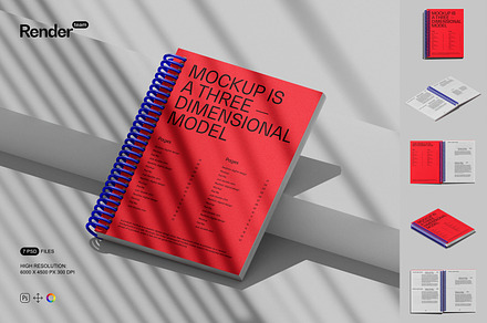 Notepad Mockup Set, a Books & Magazine Mockup by Renderteam