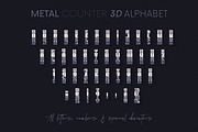 Metal Counter - 3D Lettering, a Graphic by MIIM (Thumbnail 8 of 8)