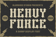 Heavy Force a Sharp Display Font, a Blackletter Font by Blankids Studio (Thumbnail 1 of 9)