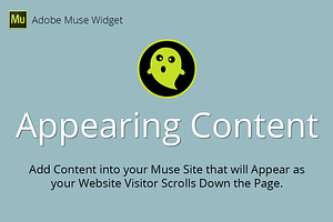 Appearing Content Adobe Muse Widget