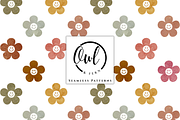 Smiley Autumn Blossoms Pattern, a Pattern Graphic by OwlAndFern (Thumbnail 1 of 14)